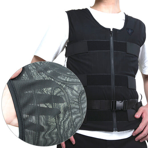 クーリングベストはメッシュ素材で良通気